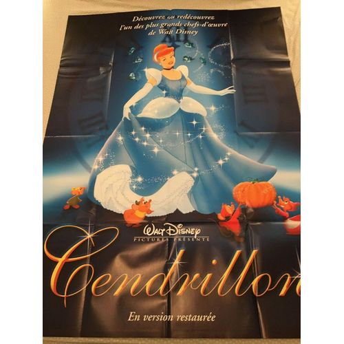 Cendrillon - Affiche De Cinma Originale - Etat Neuf, Jamais Affiche - Version Restaure Du Classique De Walt Disney - Animation