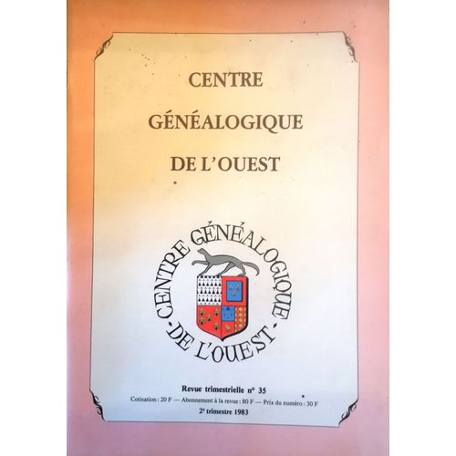 Centre Gnalogique De L'ouest N 35