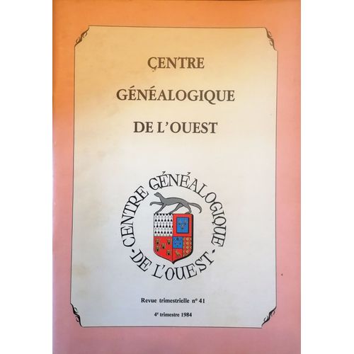 Centre Gnalogique De L'ouest N 41