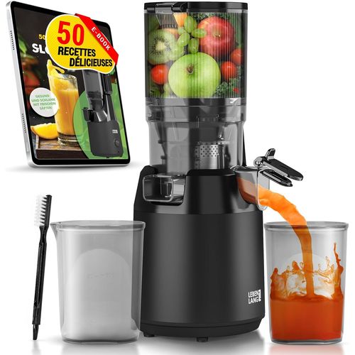 Centrifugeuse Extracteur De Jus - Livre De Recettes Incl. & Grande Ouverture De 130 Mm I Parfait Pour Les Fruits Et Lgumes Entiers 100% Sans Bpa I Slow Juicer Machine Extracteurs [MIN5281518]