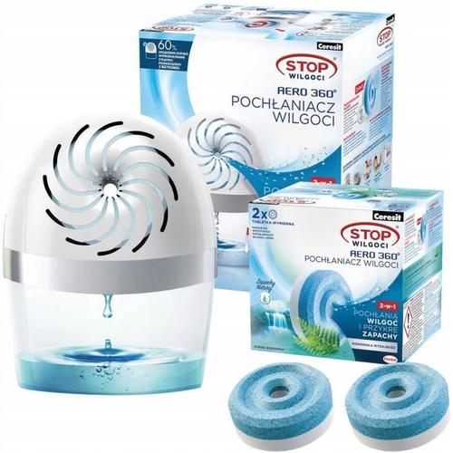 Ceresit Aero White absorbeur d'humidit + 2x tablettes parfumes Waterfall