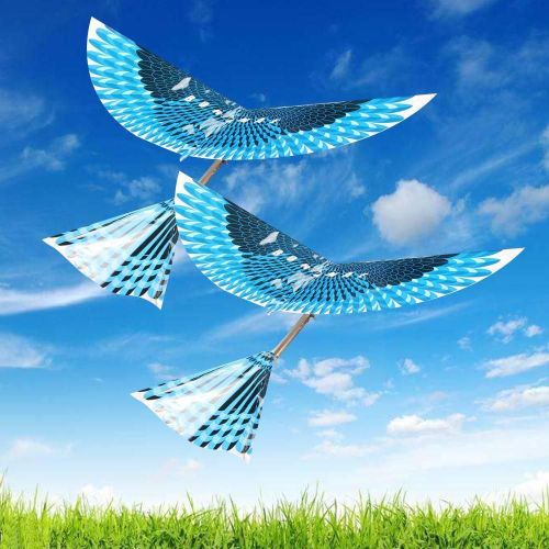 Cerf-Volant D'action Bionique  Monter Soi-Mme, Modle D'oiseau Puissant En Caoutchouc, Nouveau Cadeau Parent-Enfant T7w6
