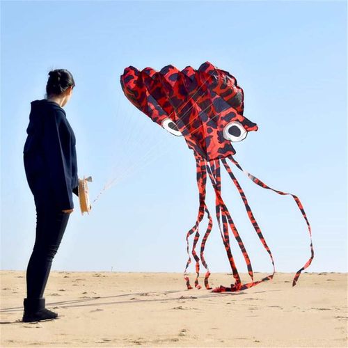 Cerf-Volant De Poulpe De 4m Avec Poigne Pour Enfants, Cerf-Volant, Aigle, Animal Mignon De Surf, Cerf-Volant Amusant Pour Adultes