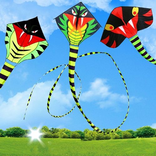 Cerf-Volant De Serpent Vert Adapt Aux Enfants Et Aux Dbutants, Avec Queue Super Longue, Multicolore Incroyable Et D5qa