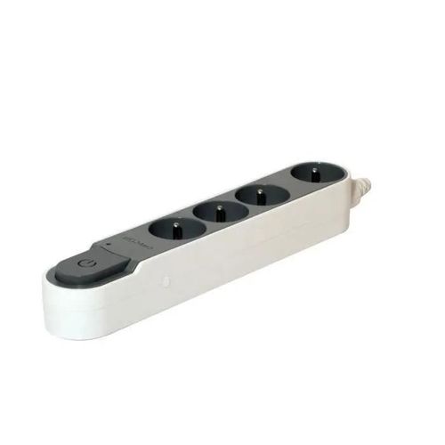Chacon Bloc Multiprise Parafoudre Avec Interrupteur 4 Prises 16a 3m Gris