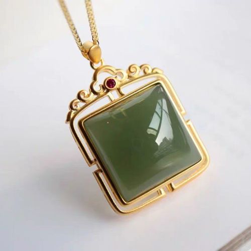 Chane De Pull En Jade Naturel Hetian S925, Pendentif Porte-Bonheur, Collier De Clavicule Rtro Gris En Argent Sterling Incrust D'or Ancien