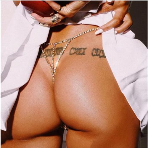 Chane De Taille En Strass  Une Range De Diamants, Chane De String - Miwi - Grande Chane En Or Avec Diamants