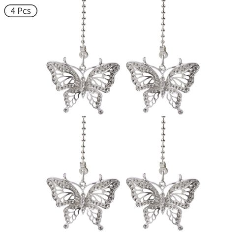 Chane De Traction Pour Ventilateur De Plafond En Alliage, 4 Pices, Pendentif Papillon, Extension Pour Plafonnier, Ventilateur De Plafond