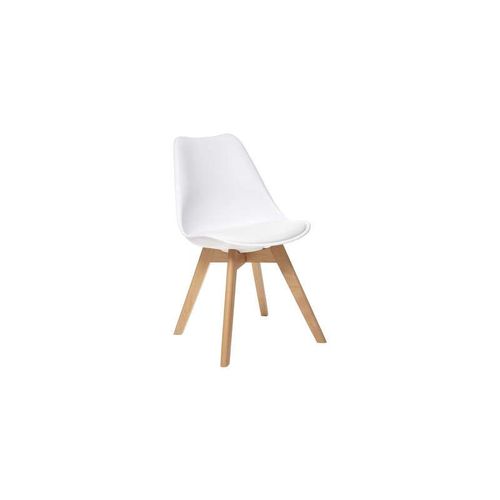 Chaise  Coque Baya - 48 X 55 X 81 Cm - Blanc