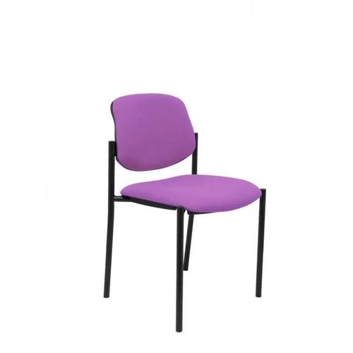Chaise Confidentielle Avec 4 Pieds Et Structure Noire - Assise Et Dossier Rembourrs En Tissu Bali Violet Piqueras Y Crespo Modle