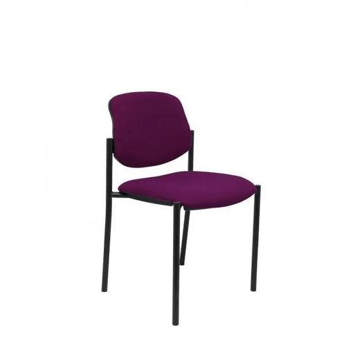 Chaise Confidentielle Avec 4 Pieds Et Structure Noire - Assise Et Dossier Rembourrs En Tissu Bali Violet Piqueras Y Crespo Modle