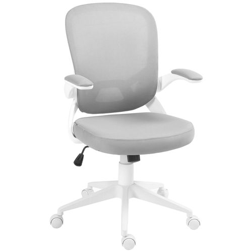 Chaise De Bureau Design Ergonomique Rglable Accoudoirs Relevables Maille Tissu Gris