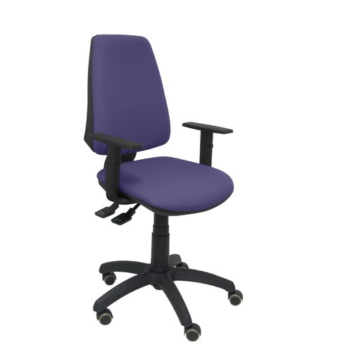 Chaise De Bureau Ergonomique Avec Mcanisme Synchrone, Rglable En Hauteur Et Roues De Parquet Assise Et Dossier Rembourrs En Tissu Bali De Couleur Bleu Clair