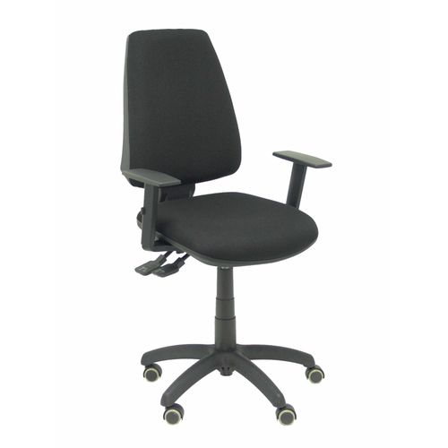 Chaise De Bureau Ergonomique Avec Mcanisme Synchrone, Rglable En Hauteur Et Roues De Parquet Assise Et Dossier Rembourrs En Tissu Bali De Couleur Noir