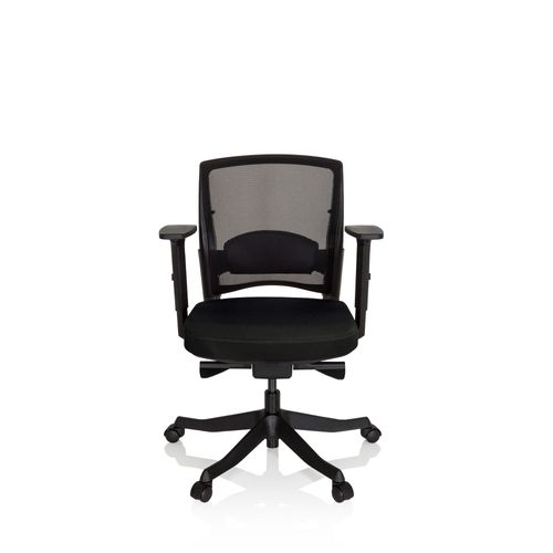 Chaise De Bureau / Sige Pivotant Ikast Base Tissu Maille Noir / Tissu Noir Hjh Office