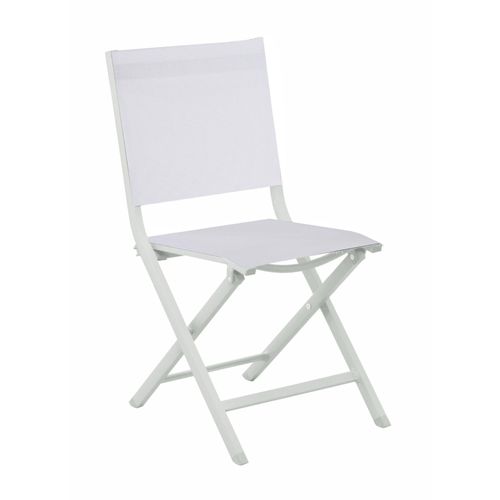 Chaise De Jardin Pliante Thema Proloisirs L.45 X P.53 X H.89 Cm Blanc Chin