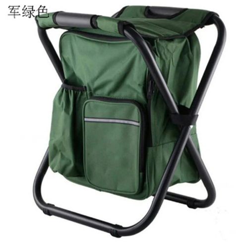 Chaise De Pche  La Mouche,Sac D'extrieur Pliant,Tabouret De Camping,Sac  Dos Portable Isotherme Isol,Sige De Pique-Nique Randonne,Sac De Table Supporte 150kg - Type Army Green