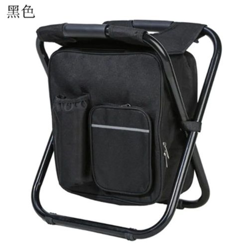 Chaise De Pche  La Mouche,Sac D'extrieur Pliant,Tabouret De Camping,Sac  Dos Portable Isotherme Isol,Sige De Pique-Nique Randonne,Sac De Table Supporte 150kg - Type Black