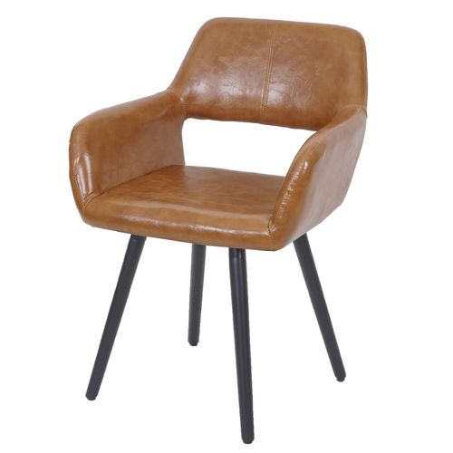 Chaise De Salle  Manger Hwc-A50 Ii, Style Rtro Annes 50   Similicuir, Imitation Daim, Pieds Foncs
