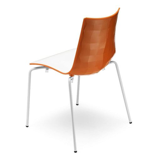 Chaise Design Avec Pieds Blanc - A L'unit - Zebra Bicolore - Deco Scab