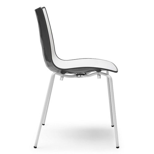 Chaise Design Avec Pieds Blanc - A L'unit - Zebra Bicolore - Deco Scab