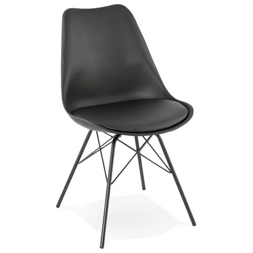 Chaise Design 'byblos' Noire Style Industriel