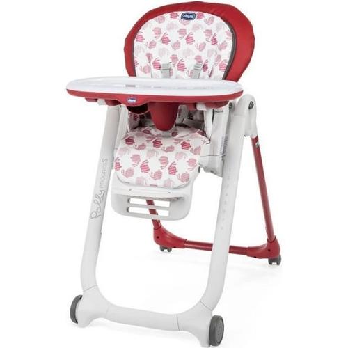 Chaise Haute Polly Progres5 Red - Chicco