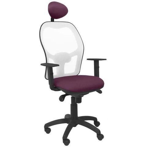 Chaise Jorquera Blanc Maille Bali Violet Sige Avec Appui-Tte Fixe