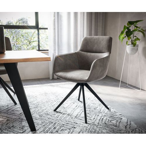 Chaise-Pivotante Pejo-Flex Cadre Crois? Carr? Noir Vintage Anthracite