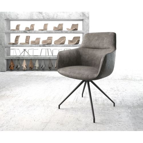 Chaise-Pivotante Pejo-Flex Cadre Crois? Conique Noir Vintage Anthracite