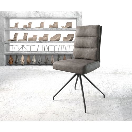 Chaise-Pivotante Pela-Flex Cadre Crois? Conique Noir Vintage Anthracite
