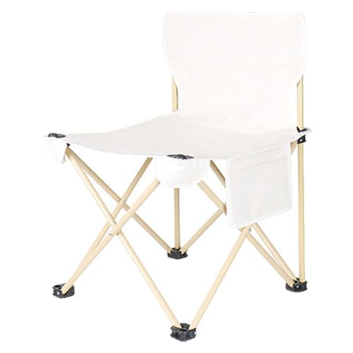 Chaise Pliante Portable D'exterieur, Tabouret De Camping, Dossier, Chaise De Plage Avec Double Housse Laterale, Petite Taille