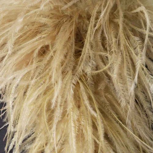 Chle Boa En Plumes D'autruche Pour La Couture,Garniture Pour Robe,Chemise,Haut,Vtements De Danse,Manches En Plumes,Ceinture,charpe,2m,1-10 Rle - Type Camel-1ply