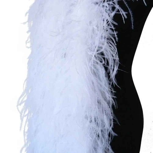 Chle Boa En Plumes D'autruche Pour La Couture,Garniture Pour Robe,Chemise,Haut,Vtements De Danse,Manches En Plumes,Ceinture,charpe,2m,1-10 Rle - Type White-3 Ply