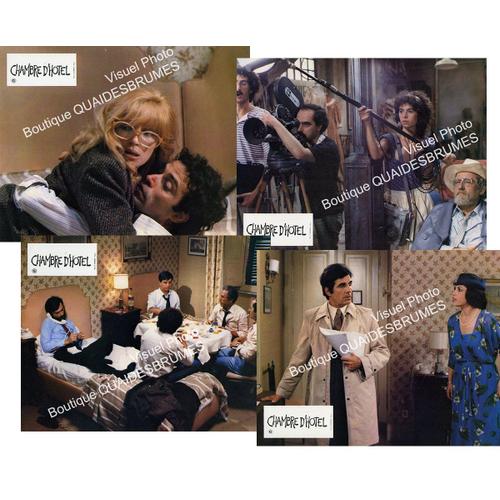 Chambre D'htel (Camera D'albergo) : Jeu De 4 Photos D'exploitation Cinmatographique - Format 21x27 Cm - De Mario Monicelli Avec Vittorio Gassman, Monica Vitti, Enrico Montesano, Roger Pierre - 1981