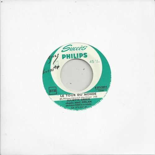 Chante Mac Orlan : Le Tour Du Monde (M. Philippe - Grard - Pierre Mac Orlan) 3'05 / Matines (M. Philippe - Grard - Pierre Mac Orlan) 2'00 - Juliette Grco