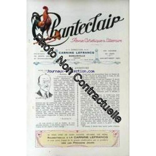 Chanteclair [No 280] Du 01/07/1931 - Une Aventure - Michel Corday - Le Docteur Gatellier - Prof. Agrege De La Faculte De Medecine De Paris - Chirurgien - H. Frantz   