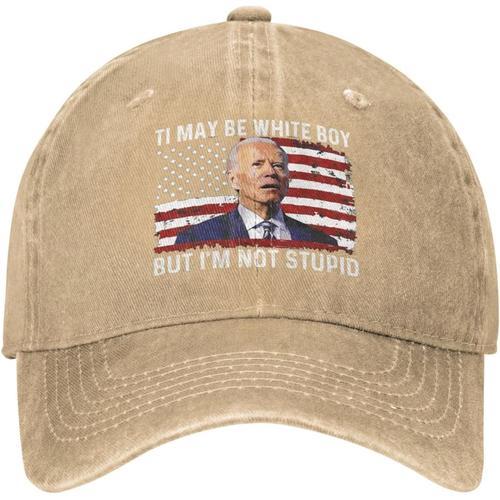 Chapeau Biden Drle, Je Peux tre Un Garon Blanc Mais Je Ne Suis Pas Stupide, Chapeau De Baseball Pour Femmes, Casquette Rglable