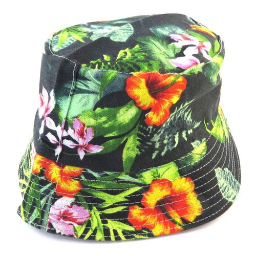 Chapeau Bob 'flora' Vert Multicolore