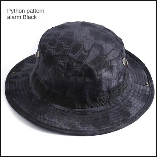 Chapeau Boonie Dulus Army E27 Pour Hommes,Chapeaux Militaires Multicam Ander,Casquette D't,Chasse,Randonne En Plein Air,Casquettes De Soleil Camouflage - Type 1-Python Black