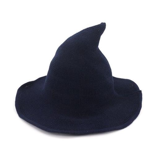 Chapeau De Sorcire Moderne Costume De Sorcire Moderne Pliable En Feutre De Laine Pointu Et Pointu, Chapeaux De Fte D'halloween, Casquette Chaude Pour Femmes, Automne Et Hiver