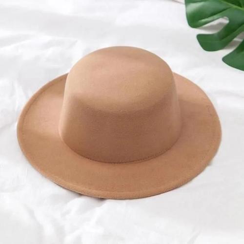 Chapeau Fedora En Laine Pour Femmes lgant Vintage Avec N?ud Papillon - Automne - 56-58cm B Khaki