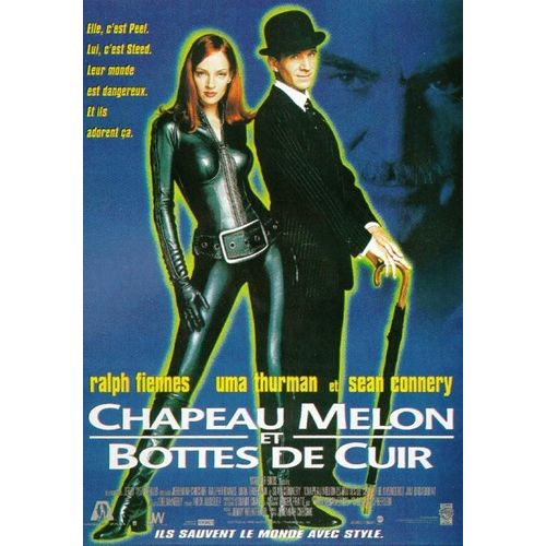 Chapeau Melon Et Bottes De Cuirs - Uma Thurman - Affiche Cinema Originale