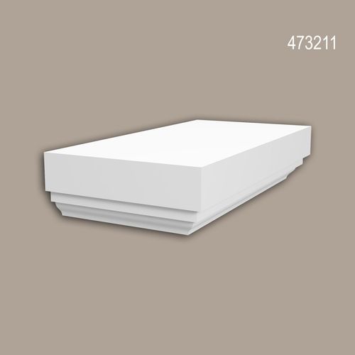 Chapeau Poteau De Demi-Balustrade Profhome 473211 Moulure Exterieure Balustrade lment De Faade Style No-Classicisme Blanc