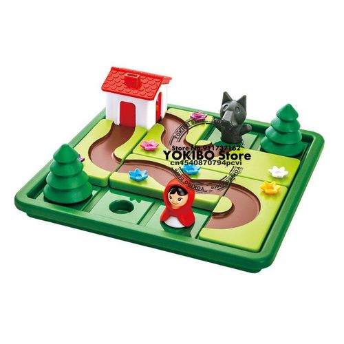Chapeau Rouge Sans Bote - Jeu De Socit Logique Pour Enfants, Blocs De Course En Marbre, Puzzle, Jouet De Piste De Voiture, Blocs De Rail De Voiture De Course, Construction Et Jeu De Rail