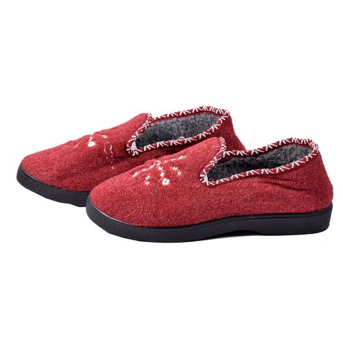 Charentaise Femme Pantoufle Premium K88r13 Bordeaux