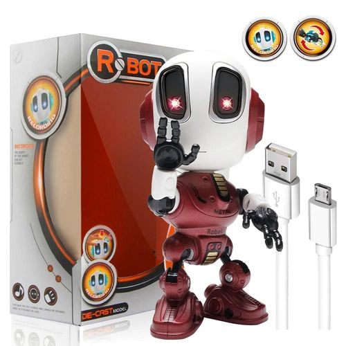 Charge Robot-R - Mini Robot Parlant Intelligent Pour Enfants, Jouet ducatif, Robot Humanode, Avec Sens Inductif