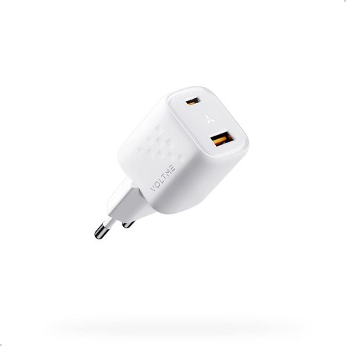 Chargeur 30w Gan 2-Port Usb C & Usb Blanc, Prise Charge Rapide Pd3.0/Qc3.0 Pps Usb Secteur Chargeur 2 Sorties Compact & Portable Pour Macbook Air, Iphone 14/13/12/11, Samsung, Xiaomi Et Huawei