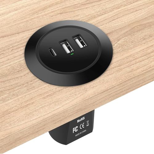 Chargeur 45w Prise Multiples (1 Usb C Et 2 Usb A) Chargeur Rapide Bureau Adaptateur Universel Compatible Pour Apple Ios,Android,Appareils Portable Windows Etc