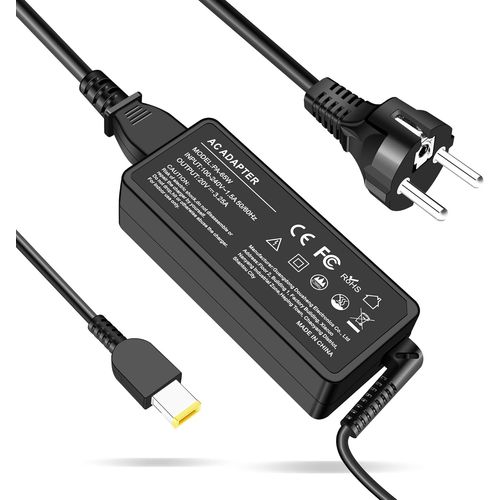 Chargeur 65W pour Lenovo G40 G50 70 80 Thinkpad T470 T470S T460 T460S T450 T440 T560 E540 E560 E570 L440 L450 IdeaPad Yoga 11S X240 X250 ADLX65NLC3A ADLX65NLC2A ADLX65NLC2A Adaptateur de Puissance